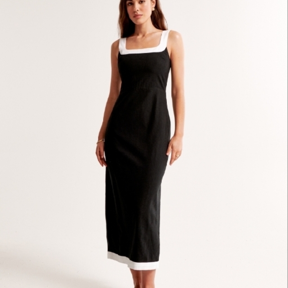 Elegant Black and White Dress